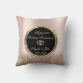 金ゴールドハートバラ金ゴールドグリッター50周年記念 クッション (裏面)