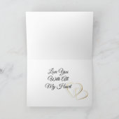 金ゴールドハートバレンタインカード シーズンカード (内部)