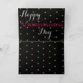 金ゴールドハートバレンタインデー シーズンカード (内部)