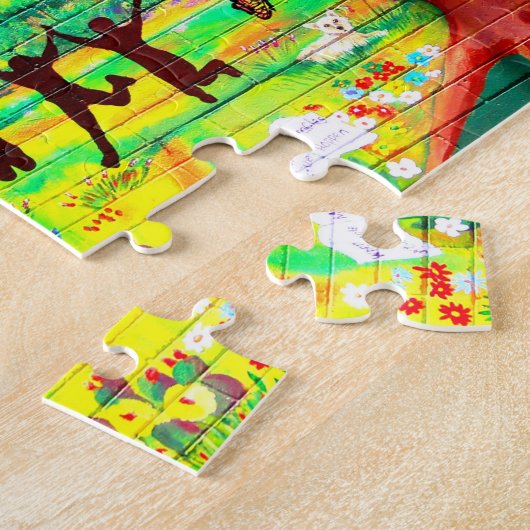 金ゴールドハートパズル ジグソーパズル (側面)