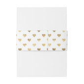 金ゴールドハートパターン 招待状ベリーバンド (裏面例)