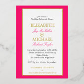 金ゴールドハートピエレガントンクのリハ結婚ーサル 箔招待状 (裏面)