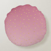 金ゴールドハートピンクグラデーション ラウンドクッション (裏面)