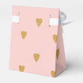 金ゴールドハートピンクバースデーパーティーお願いボックス フェイバーボックス (裏面サイド)