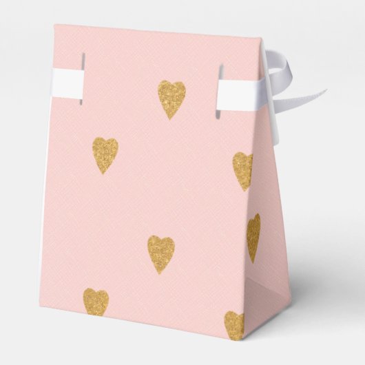 金ゴールドハートピンクバースデーパーティーお願いボックス フェイバーボックス (裏面サイド)