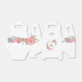 金ゴールドハートフレーム赤面フローラモノグラムバレンタイン フェイバーボックス (折り畳みなし)