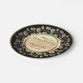 金ゴールドハートフローラ結婚50th's Anniverssar ペーパープレート (アングル)