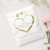 金ゴールドハートブライダルシャワーありがとう フェイバーバッグ (封をした状態)