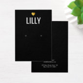 金ゴールドハートブラックイヤリングディスプレイカード (デスク)