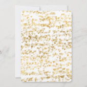 金ゴールドハートベビーシャワー 招待状 (正面)