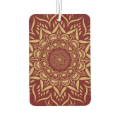 金ゴールドハートマンダラon dark-red カーエアーフレッシュナー (裏面)