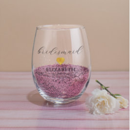 金ゴールドハートミニマル結婚式 ステムなしワイングラス