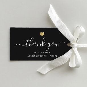 金ゴールドハートモダン書道台本業務 ギフトタグ