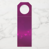 金ゴールドハートリボンハッピーバレンタインデー紫 ボトルネックタグ (裏面)