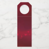 金ゴールドハートリボンハッピーバレンタインデー赤 ボトルネックタグ (裏面)