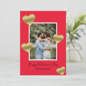 金ゴールドハートレッドハッピーバレンタインの写真 シーズンカード (スタンド正面)