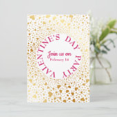 金ゴールドハート丸2バレンタモダンインパーティー 招待状 (スタンド正面)