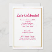 金ゴールドハート丸2バレンタモダンインパーティー 招待状 (裏面)