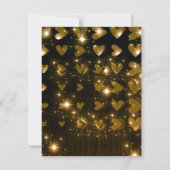 金ゴールドハート卒業 招待状 (裏面)