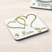金ゴールドハート愛 コースター (左側)