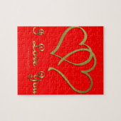 金ゴールドハート愛 ジグソーパズル (横)