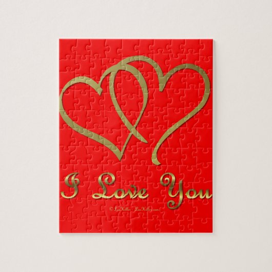 金ゴールドハート愛 ジグソーパズル (縦)