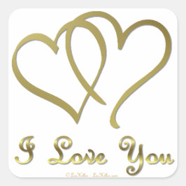 金ゴールドハート愛 スクエアシール