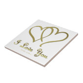 金ゴールドハート愛 タイル (側面)