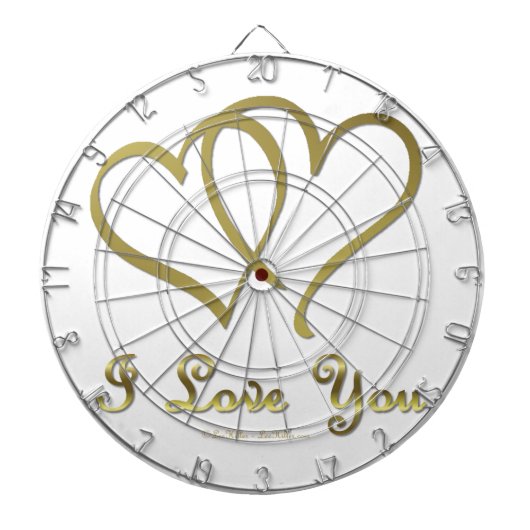 金ゴールドハート愛 ダーツボード (正面)
