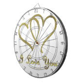 金ゴールドハート愛 ダーツボード (正面右)