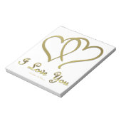 金ゴールドハート愛 ノートパッド (回転)