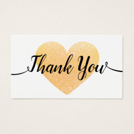 金ゴールドハート手書き書道ありがとう