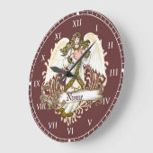 金ゴールドハート時計 ラージ壁時計 (傾斜)