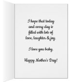 金ゴールドハート母の妻のデイカード (内側 (右))