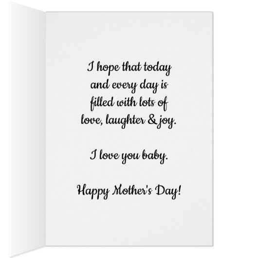 金ゴールドハート母の妻のデイカード (内側 (右))