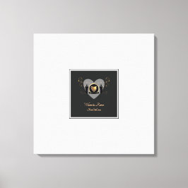 金ゴールドハート男結婚性別口述書 キャンバスプリント