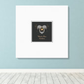 金ゴールドハート男結婚性別口述書 キャンバスプリント (インサイチュ (ウッドフロア))