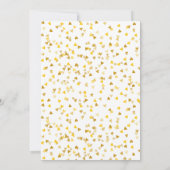 金ゴールドハート白黒スクリプト日付の保存 招待状 (裏面)