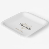 金ゴールドハート紙パーソナライズされたプレート ペーパープレート (傾斜あり)