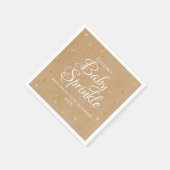 金ゴールドハート紙吹雪ベビー散水/シャワー素朴 スタンダードカクテルナプキン (角)