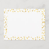 金ゴールドハート紙吹雪日付の保存 案内ポストカード (裏面)