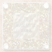 金ゴールドハート紙吹雪 ガラスコースター (裏面)