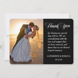 金ゴールドハート結婚の写真ありがとう サンキューカード