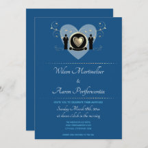 金ゴールドハート結婚オスクラシックブルー