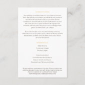 金ゴールドハート結婚モノグラムの指示表 エンクロージャーカード (裏面)