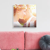 金ゴールドハート結婚紙吹雪の写真 キャンバスプリント (インサイチュ (リビング))