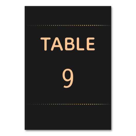 金ゴールドハート結婚雄 |テーブル番号 テーブルナンバー (正面)