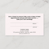 金ゴールドハート美しいサロン紹介カード 紹介カード (裏面)