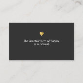 金ゴールドハート美しいサロン紹介カード 紹介カード (正面)