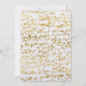 金ゴールドハート誕生日 招待状 (裏面)